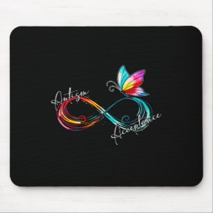 Autism Red Instead Infinity Symbol Autistic Accept Mouse Mat