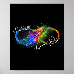 Autism Red Instead Infinity Symbol Autistic Accept Poster