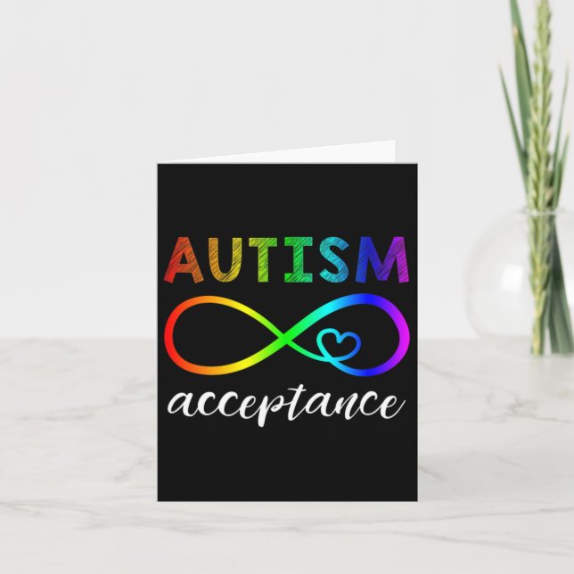 Autism - Red Instead Inifinity - Acceptance  Card (Front)