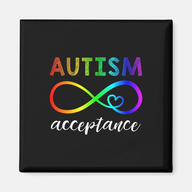 Autism - Red Instead Inifinity - Acceptance  Magnet (Front)