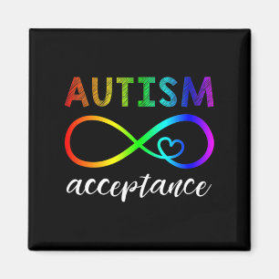 Autism - Red Instead Inifinity - Acceptance  Magnet