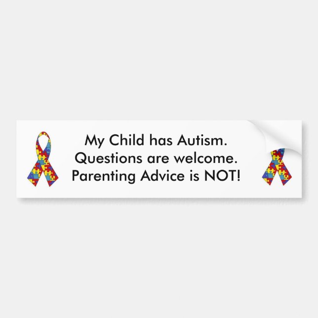 autism_ribbon, autism_ribbon, My Child has Auti... Bumper Sticker (Front)