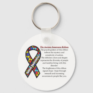 Autism Ribbon meaning Key Ring