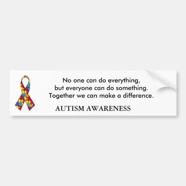 autism_ribbon, No one can do everything, but ev... Bumper Sticker (Front)