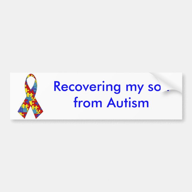 autism_ribbon, Recovering my son from Autism Bumper Sticker (Front)