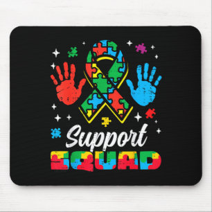 Autism ribbon support squad asd awareness men wome mouse mat