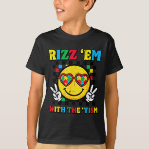 Autism rizz em with the tism smile asd meme men T-Shirt