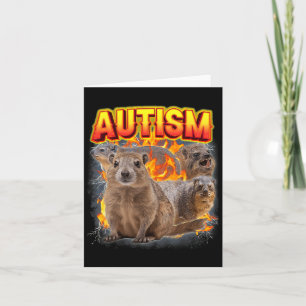Autism Rock Hyrax Inappropriate Funny Oddly Specif Card