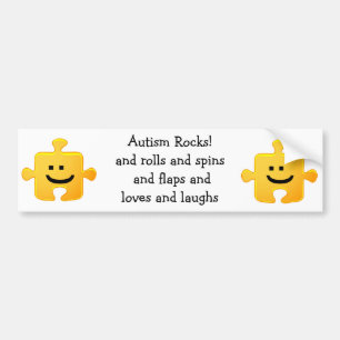 Autism Rocks Bumper Sticker