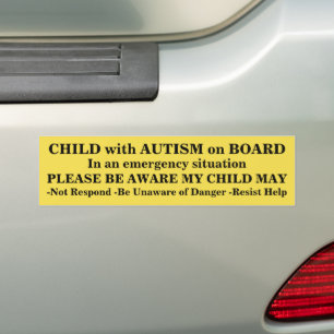 Autism Safety bumper sticker