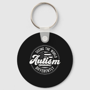 Autism Seeing The World Differently Autism Awarene Key Ring