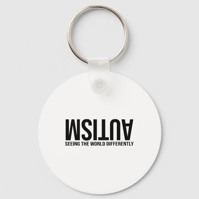 Autism Seeing The World Differently Autism Awarene Key Ring (Front)