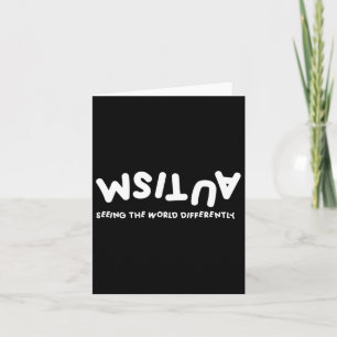 Autism Seeing The World Differently Autistic Aware Card