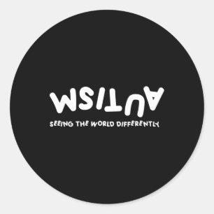Autism Seeing The World Differently Autistic Aware Classic Round Sticker