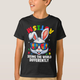 Autism Seeing The World Differently Awareness Bunn T-Shirt