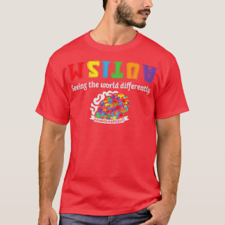 Autism Seeing the World Differently Genius Brain C T-Shirt