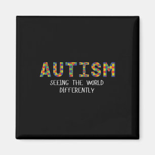 Autism Seeing The World Differently Graphic Tee Magnet
