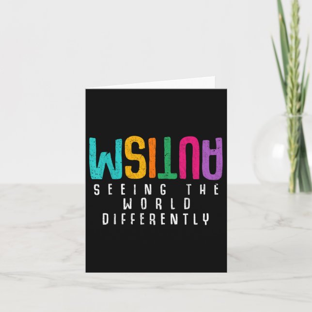 Autism Seeing The World Differently Support Autism Card (Front)