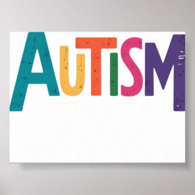 Autism Seeing The World Differently Support Autism Poster (Front)