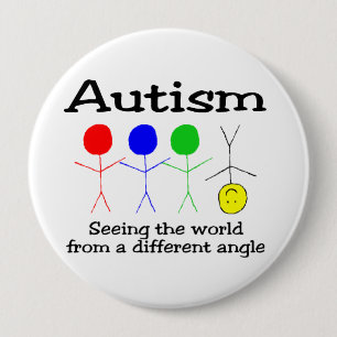 Autism Seeing The World From A Different Angle 10 Cm Round Badge