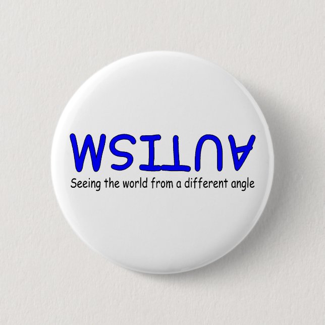 Autism Seeing The World From A Different Angle 6 Cm Round Badge (Front)