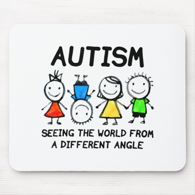 Autism Seeing The World From A Different Angle Aut Mouse Mat (Front)