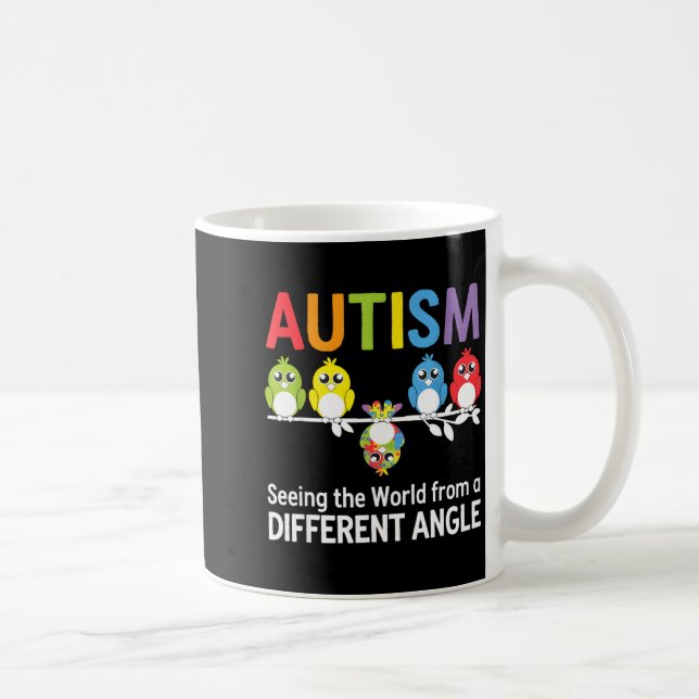 Autism Seeing The World From A Different Angle Cut Coffee Mug (Right)