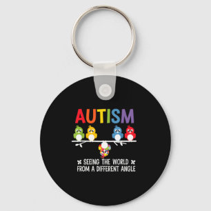 Autism Seeing The World From A Different Angle Cut Key Ring