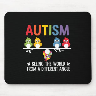 Autism Seeing The World From A Different Angle Cut Mouse Mat