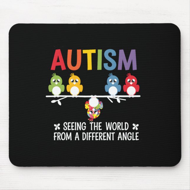Autism Seeing The World From A Different Angle Cut Mouse Mat (Front)