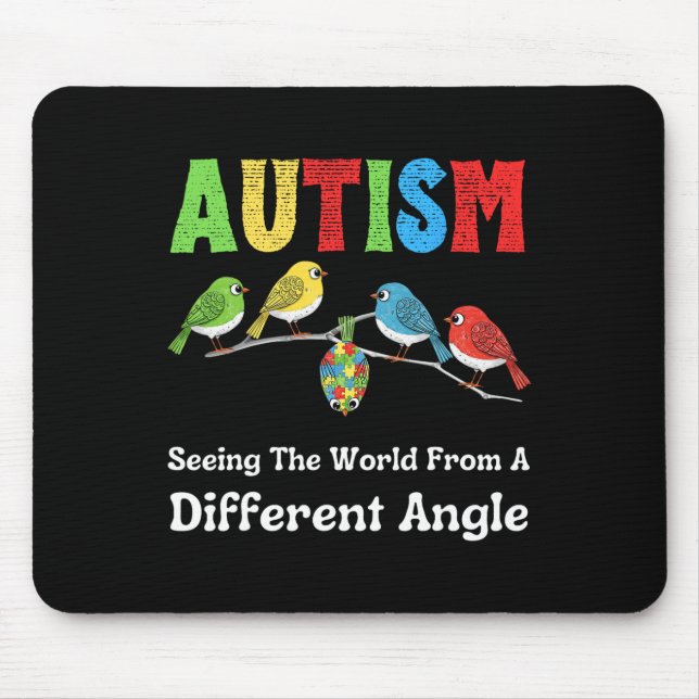 Autism Seeing The World From A Different Angle Cut Mouse Mat (Front)