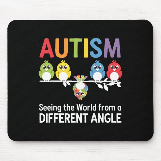 Autism Seeing The World From A Different Angle Cut Mouse Mat (Front)