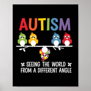 Autism Seeing The World From A Different Angle Cut Poster