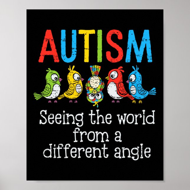 Autism Seeing The World From A Different Angle Cut Poster (Front)