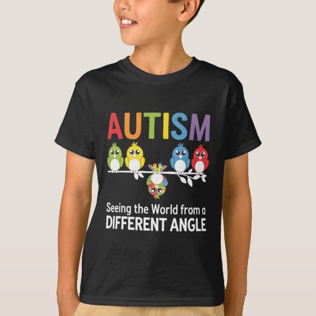Autism Seeing The World From A Different Angle Cut T-Shirt (Front)