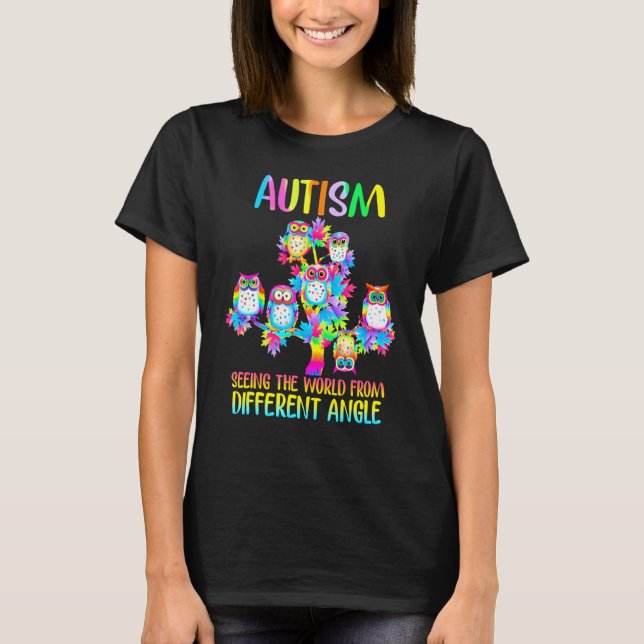 Autism Seeing The World From Different Angle Aware T-Shirt (Front)