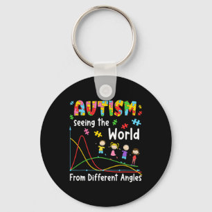 Autism Seeing World From Different Angles Sped Mat Key Ring