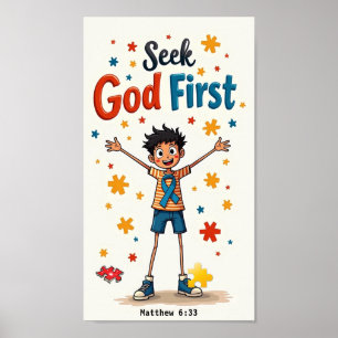 Autism/Seek God First Poster