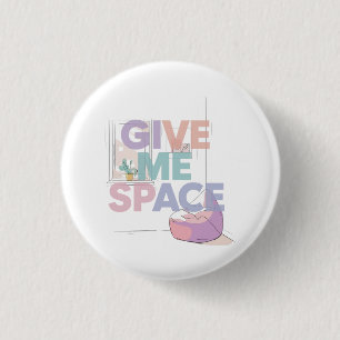 Autism Sensory Boundary Give Me Space  3 Cm Round Badge