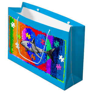 Autism Shark Large Gift Bag