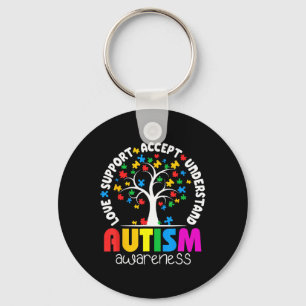 Autism Shirt Love Accept Support Autistic Autism A Key Ring