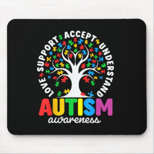Autism Shirt Love Accept Support Autistic Autism A Mouse Mat