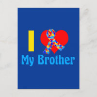 Autism Sister I Love My Brother Blue Awareness