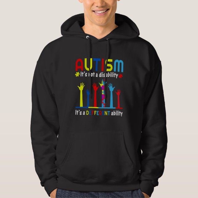 Autism Skeleton Dabbing It S Not A Disability It S Hoodie (Front)