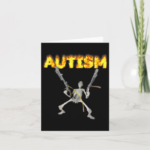 Autism Skeleton Funny Oddly Specific Dank Meme 1  Card