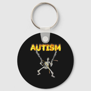 Autism Skeleton Funny Oddly Specific Dank Meme 1 Key Ring