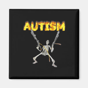 Autism Skeleton Funny Oddly Specific Dank Meme 1  Magnet