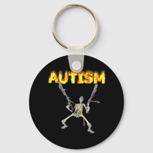 Autism Skeleton Funny Oddly Specific Dank Meme 2  Key Ring