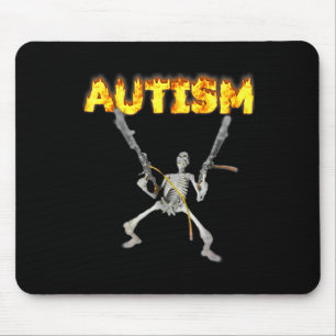 Autism Skeleton Funny Oddly Specific Dank Meme 2  Mouse Mat