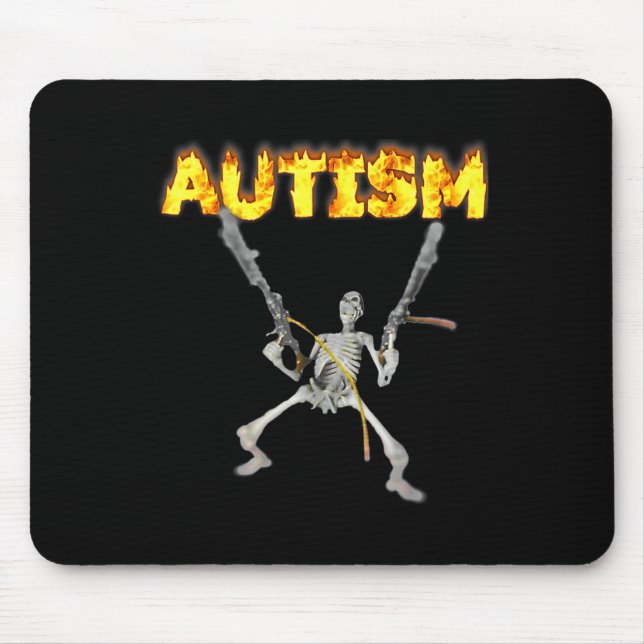 Autism Skeleton Funny Oddly Specific Dank Meme 2  Mouse Mat (Front)